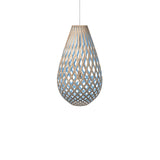 Kōura Pendant Light: Large + Bamboo + Blue