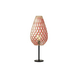 Koura Table Lamp: Bamboo + Red