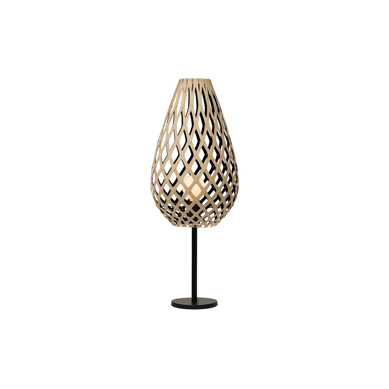 Koura Table Lamp: Bamboo + Black