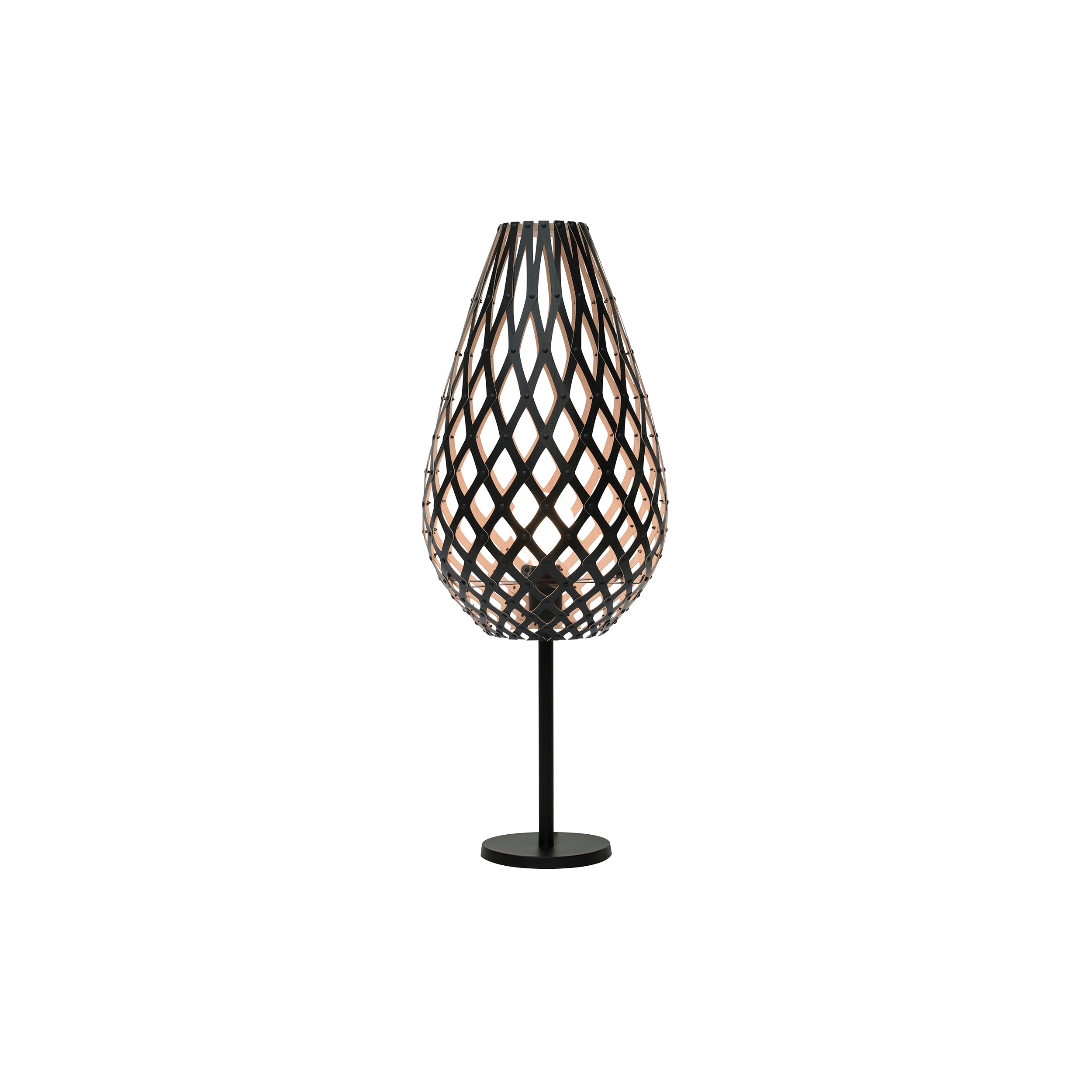 Koura Table Lamp: Black + Bamboo