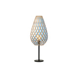 Koura Table Lamp: Bamboo + Blue