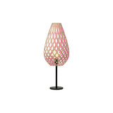 Koura Table Lamp: Bamboo + Pink