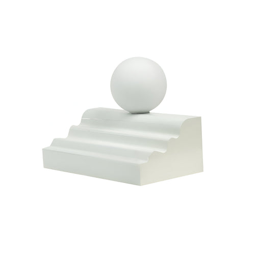 Moulure Table Lamp: Small + Seated + White