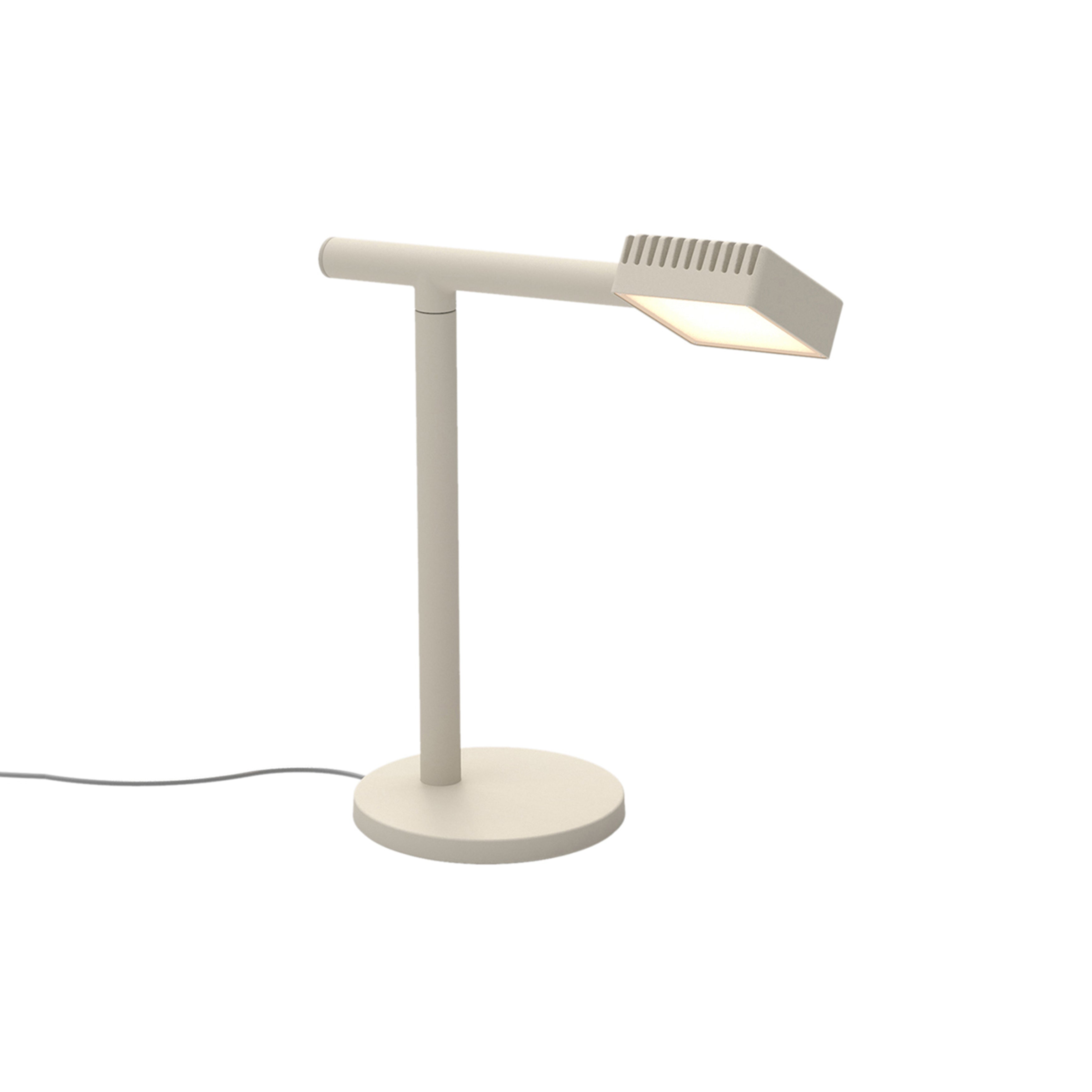 Dorval 02 Table Lamp: Beige + Aluminum