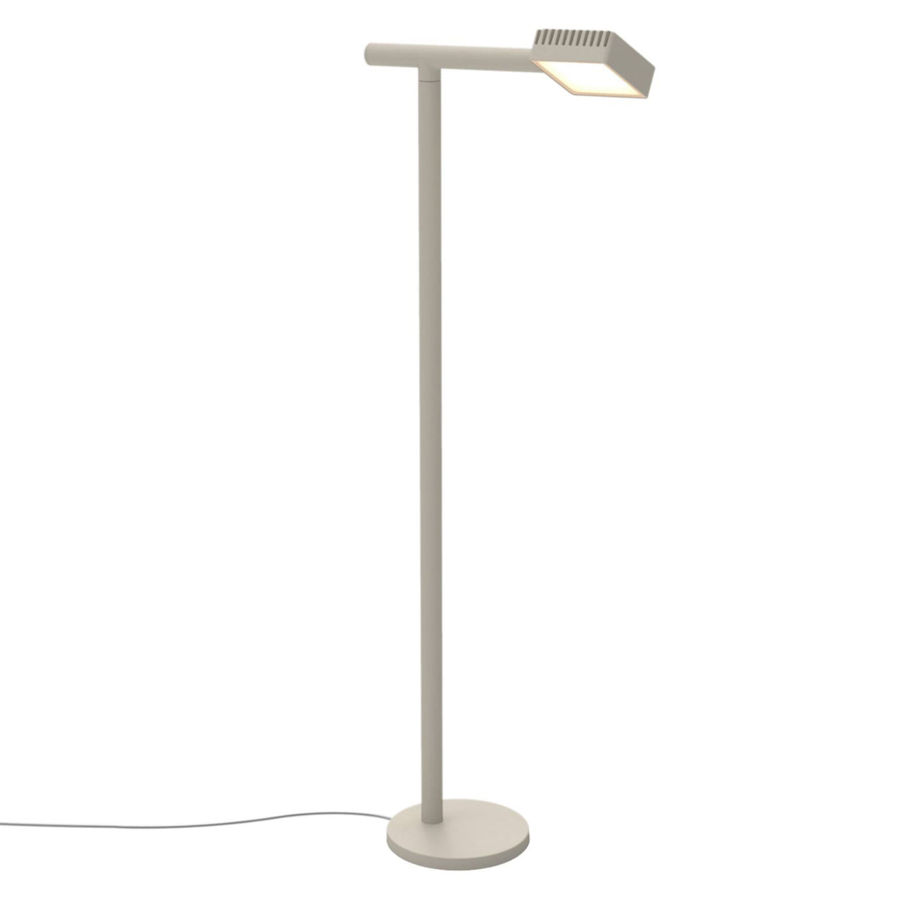 Dorval 03 Floor Lamp: Beige + Aluminum