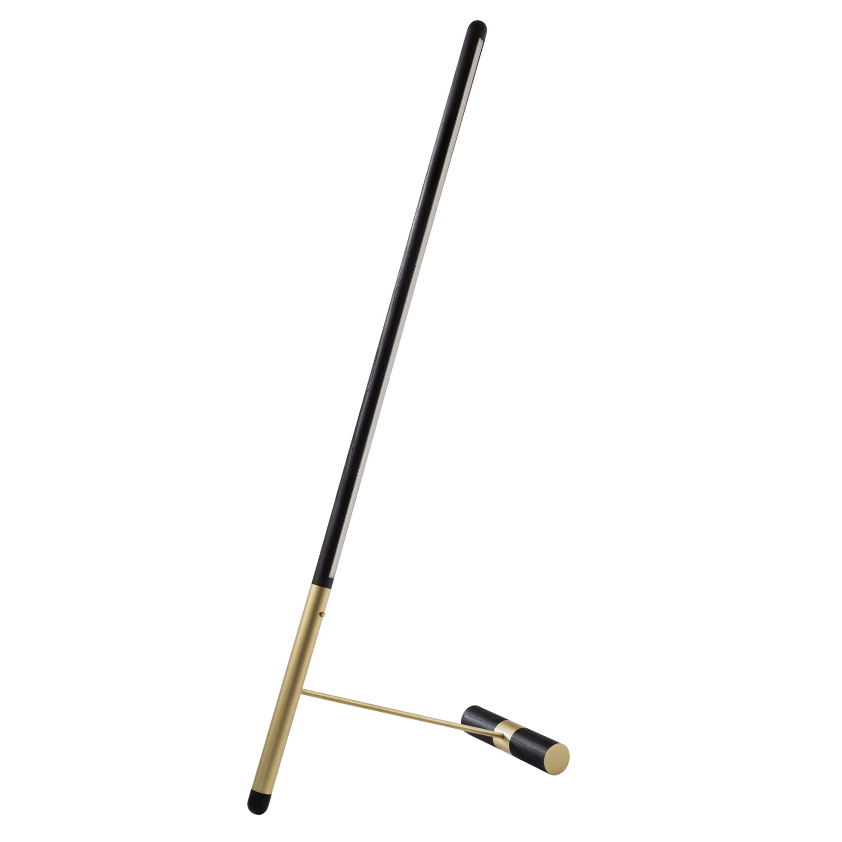 Linea Floor Lamp: D + Black + Brass