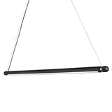 Linea Suspension Lamp: Horizontal + Black + Brass