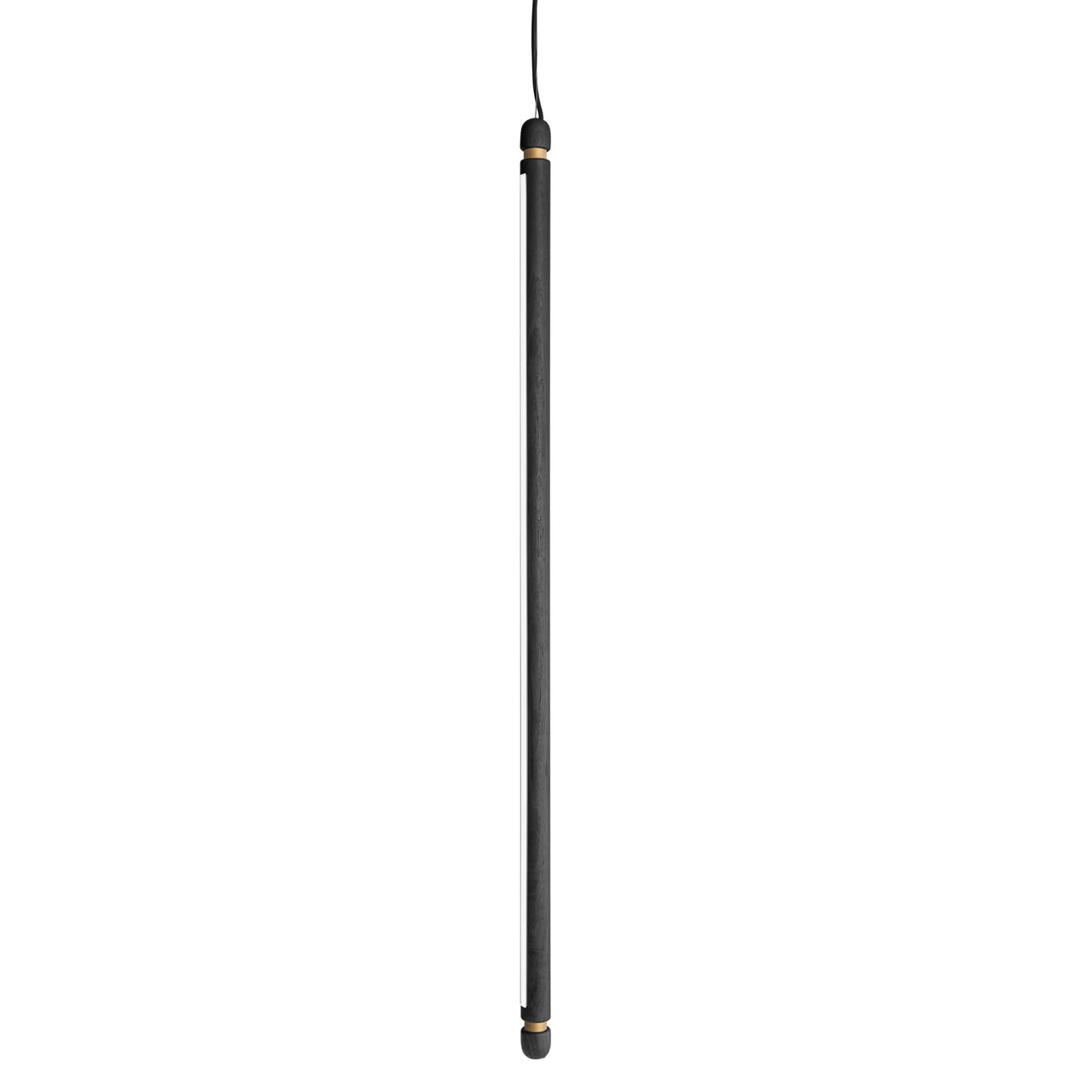 Linea Suspension Lamp: Vertical + Black + Brass