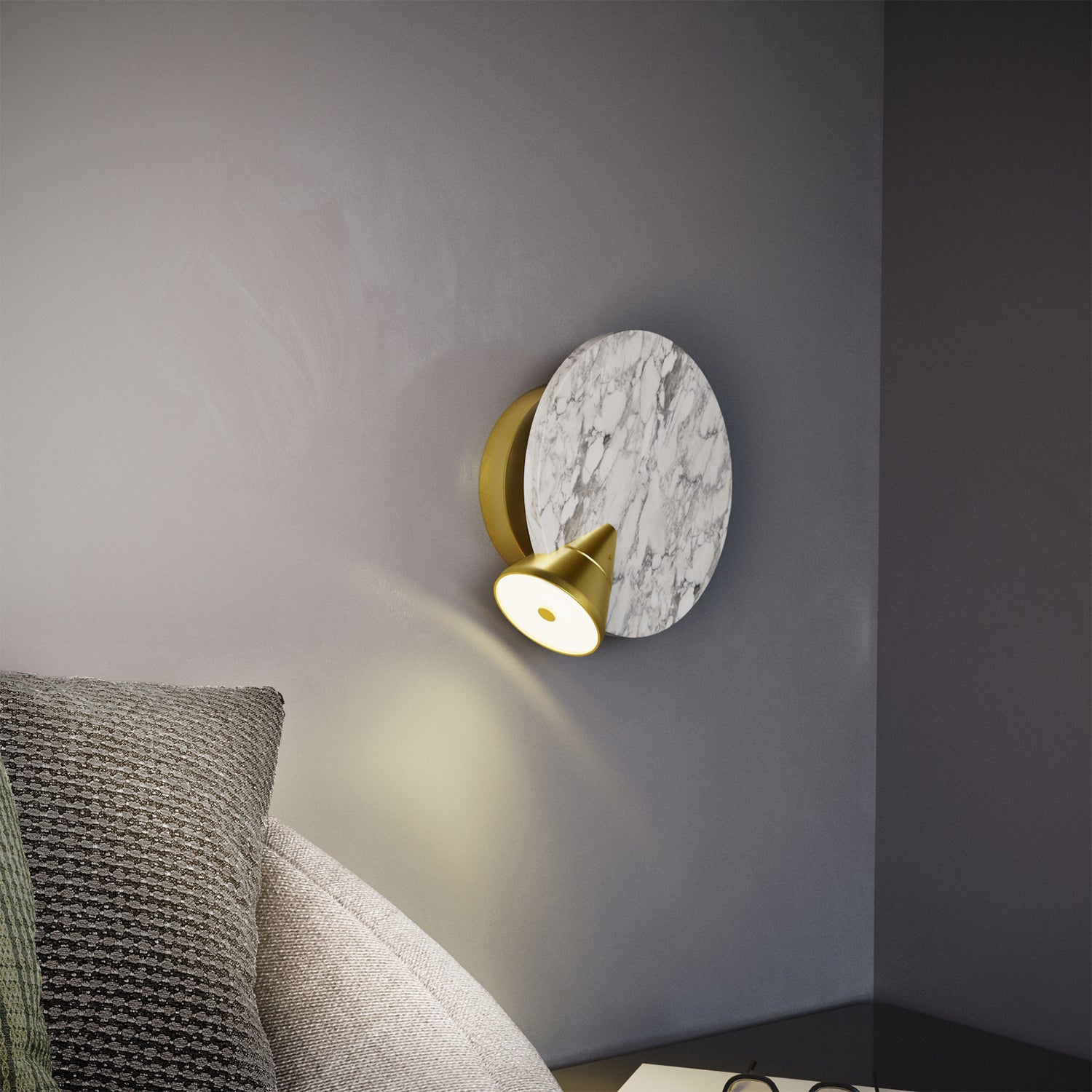 Compass Wall Light: Marble