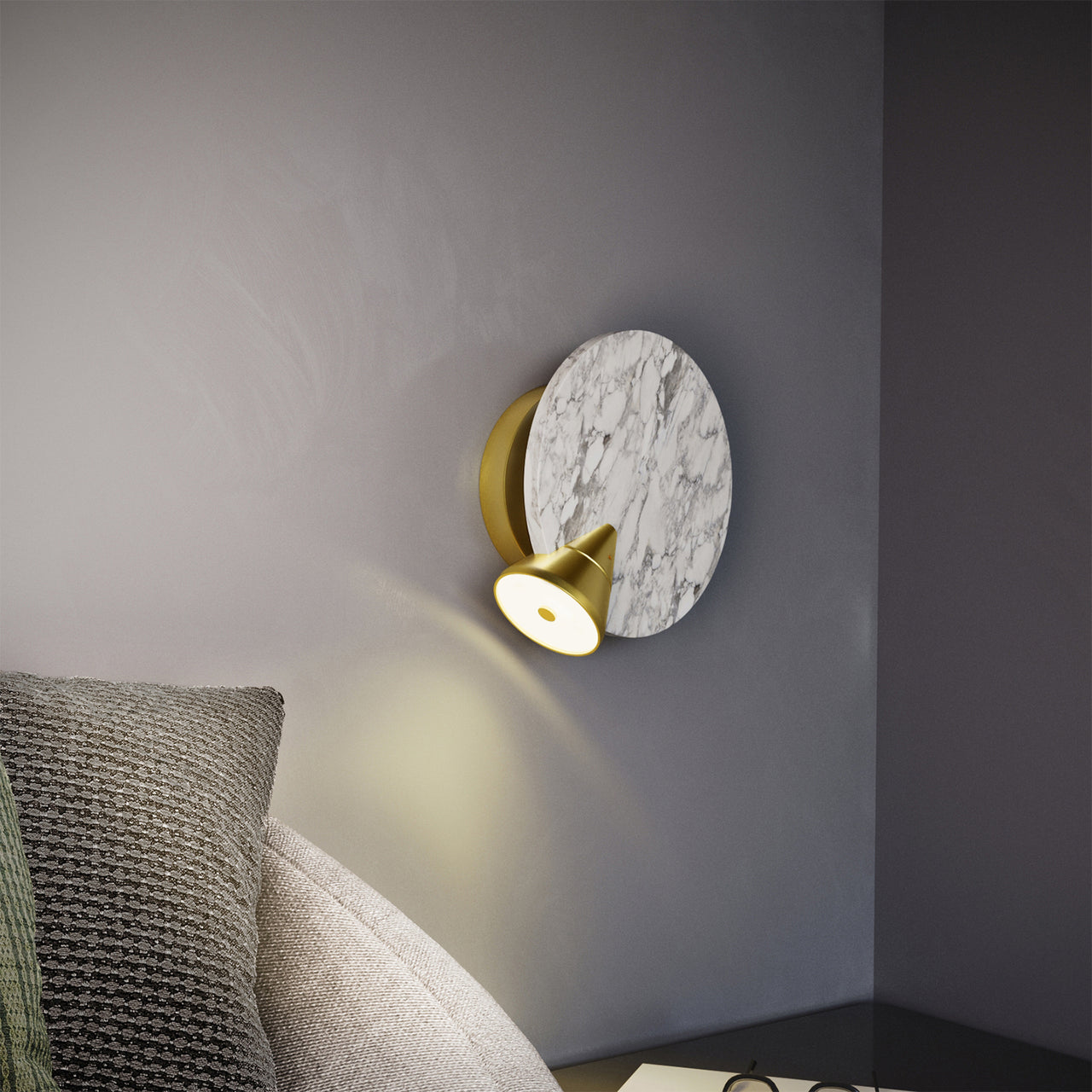 Compass Wall Light: Marble