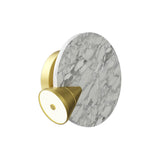 Compass Wall Light: Marble + Satin Brass