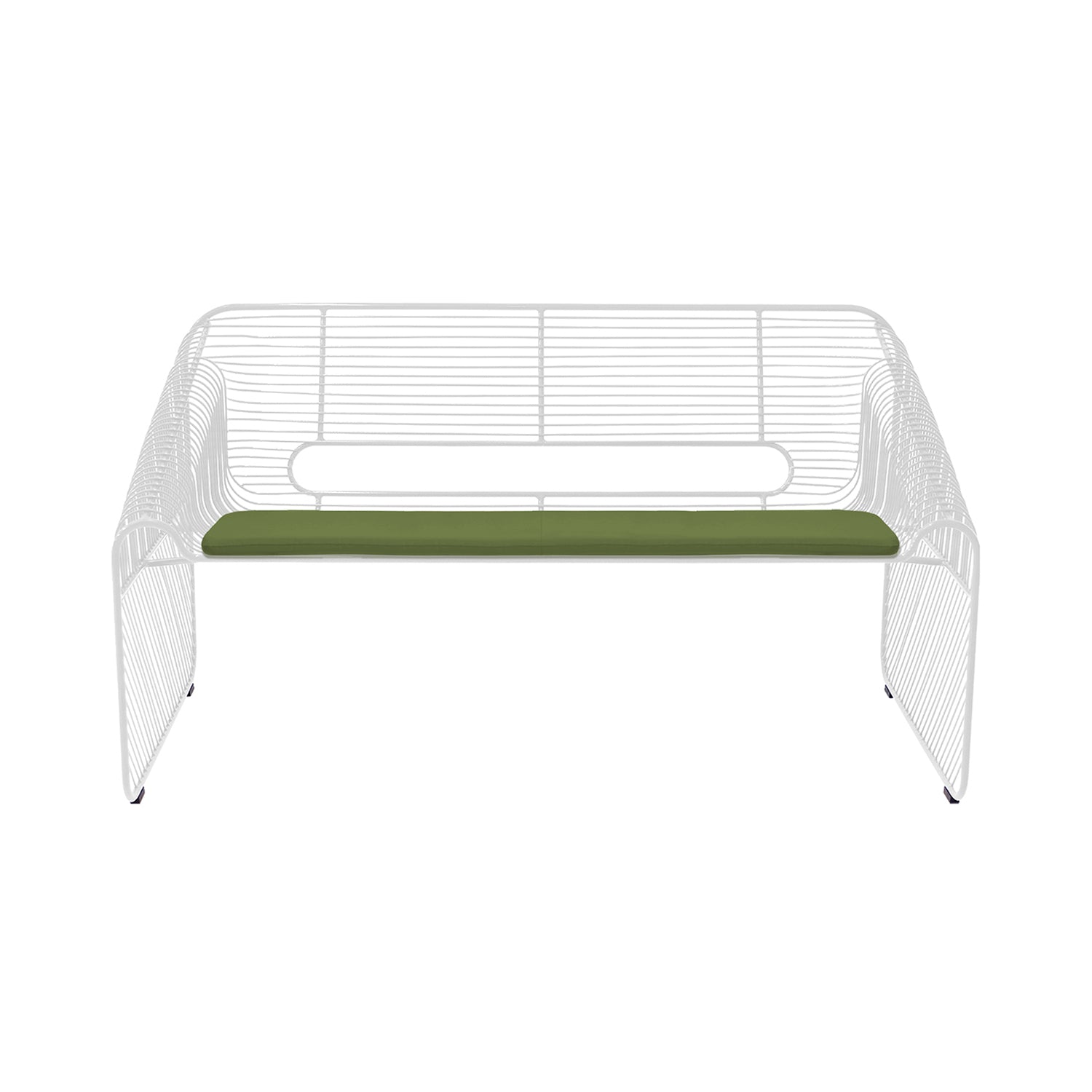 Love Seat: White + With Palm Seat Pad