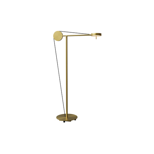 Cercle & Trait Standing Reading Lamp: Satin Brass