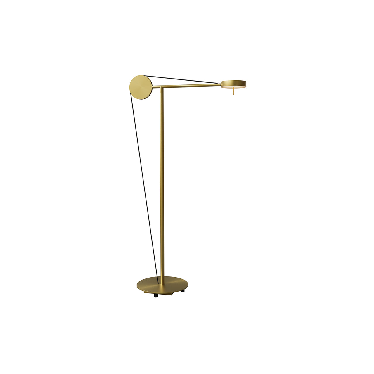 Cercle & Trait Standing Reading Lamp: Satin Brass
