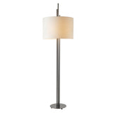 Upper Floor Lamp: Polished Nickel + Cream