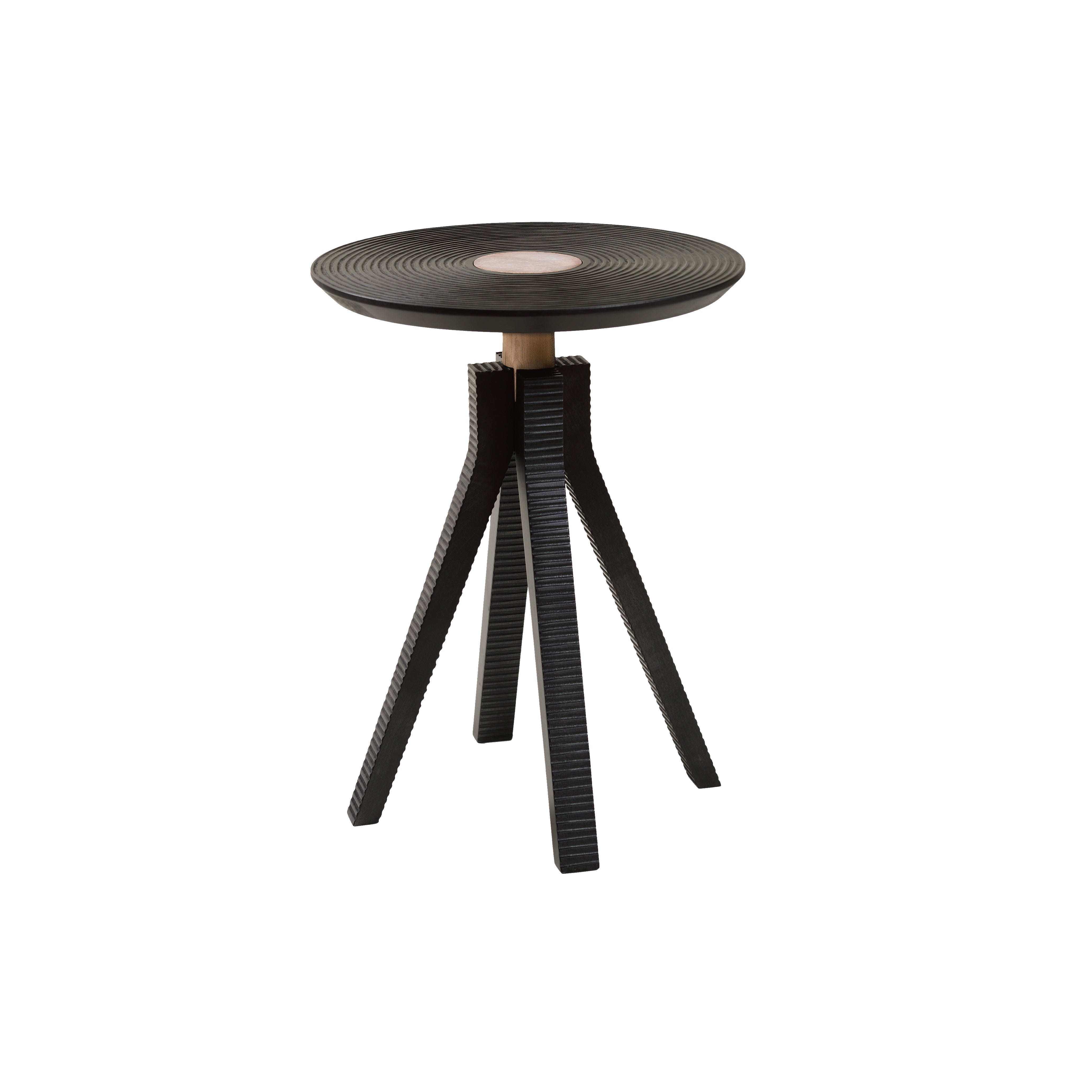 LP Side Table with Tray: Black Maple + Without Handles