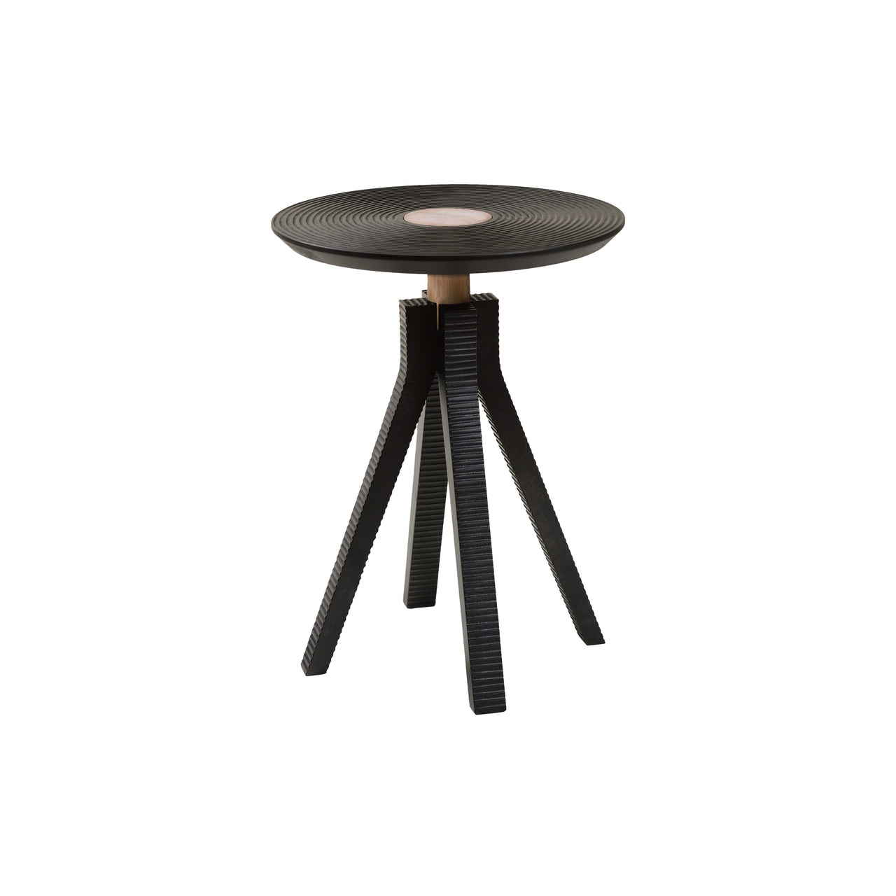 LP Side Table with Tray: Black Maple + Without Handles