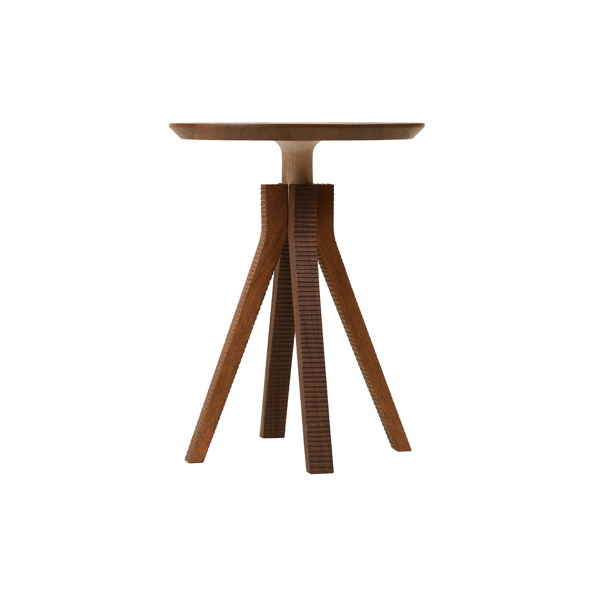 LP Side Table with Tray: Oiled Walnut +  Without Handles