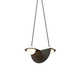 Laurent 01 Suspension Lamp: Black + Black + Angled Wires