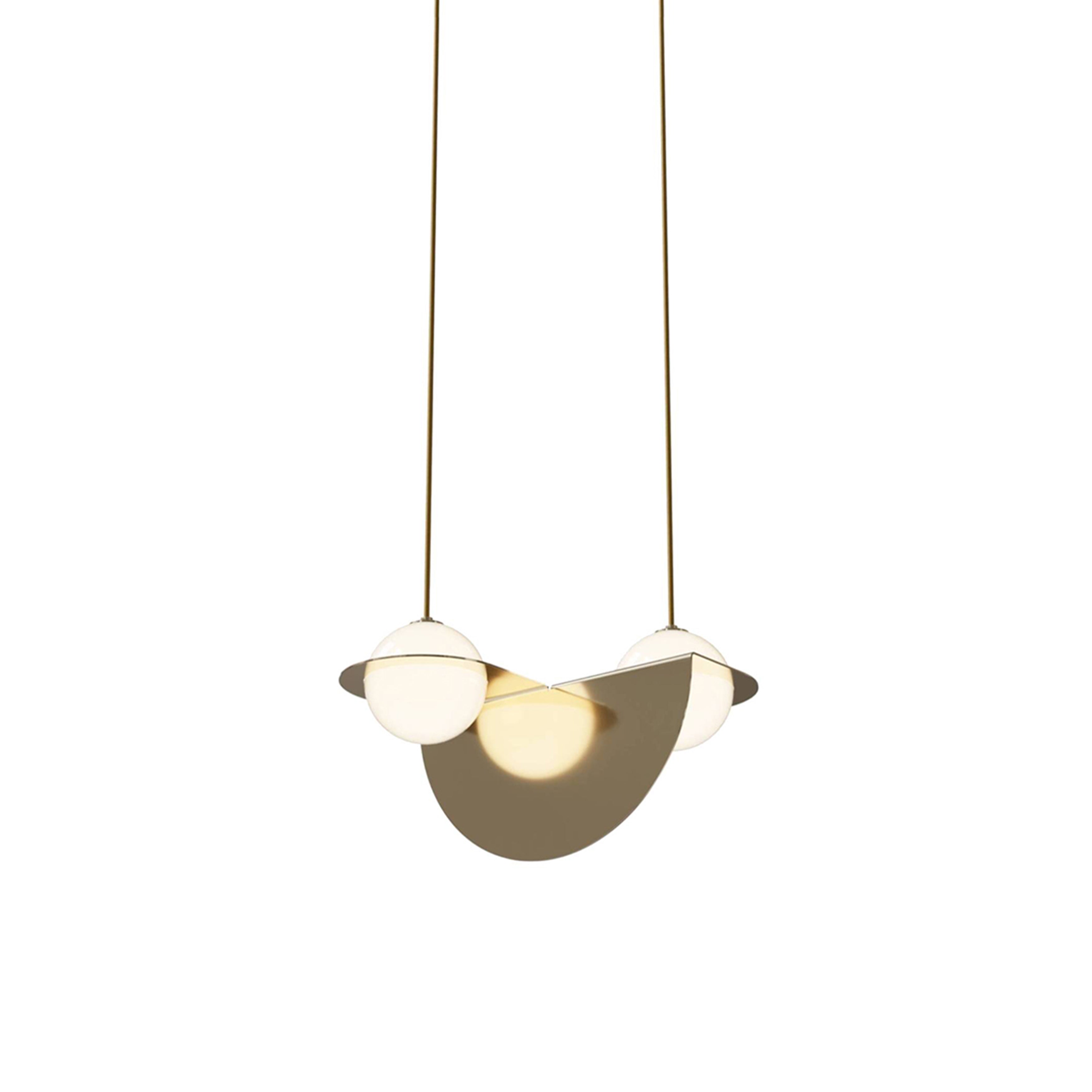 Laurent 01 Suspension Lamp: Brass + Brass