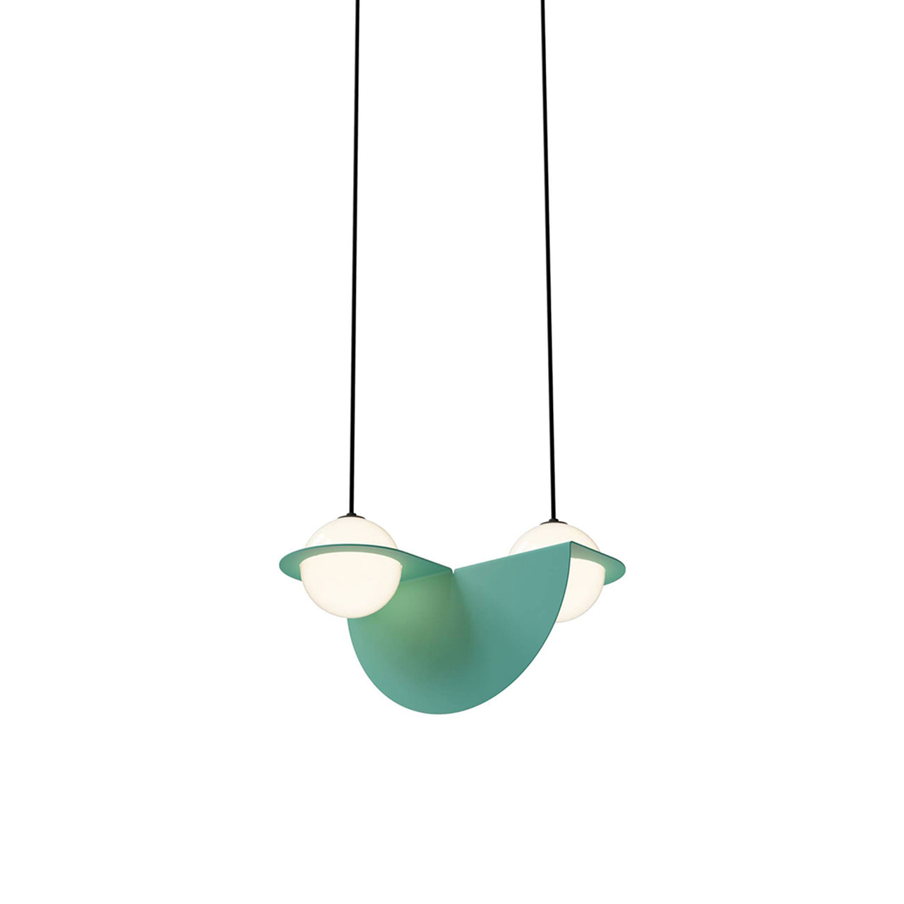 Laurent 01 Suspension Lamp: Turquoise + Black