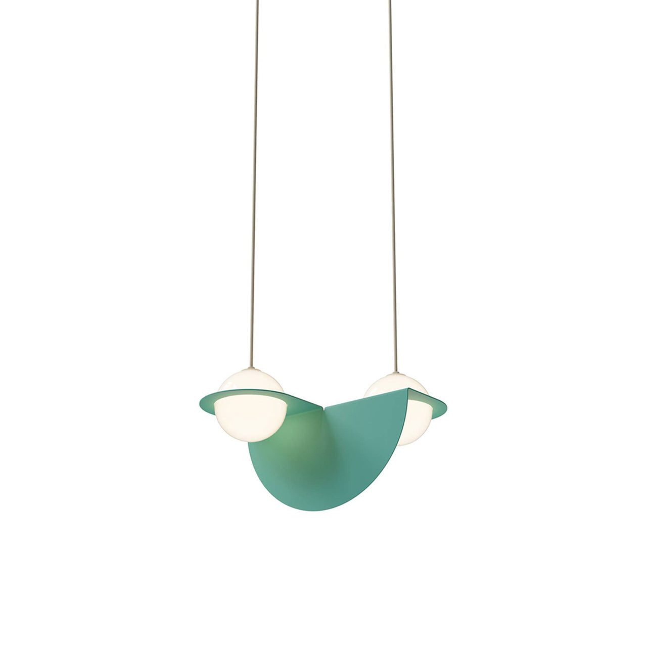 Laurent 01 Suspension Lamp: Turquoise + Beige