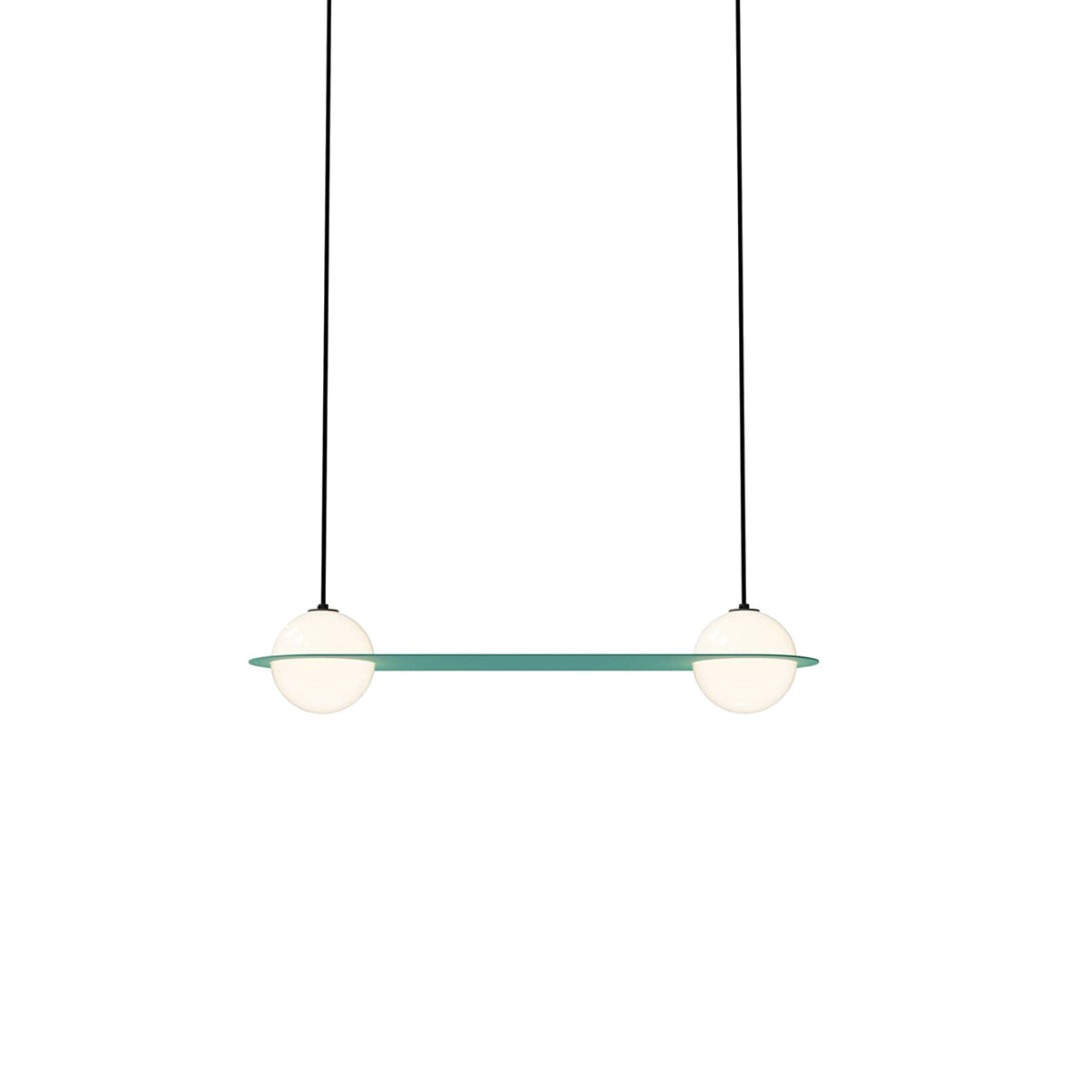 Laurent 03 Suspension Lamp: Turquoise + Black
