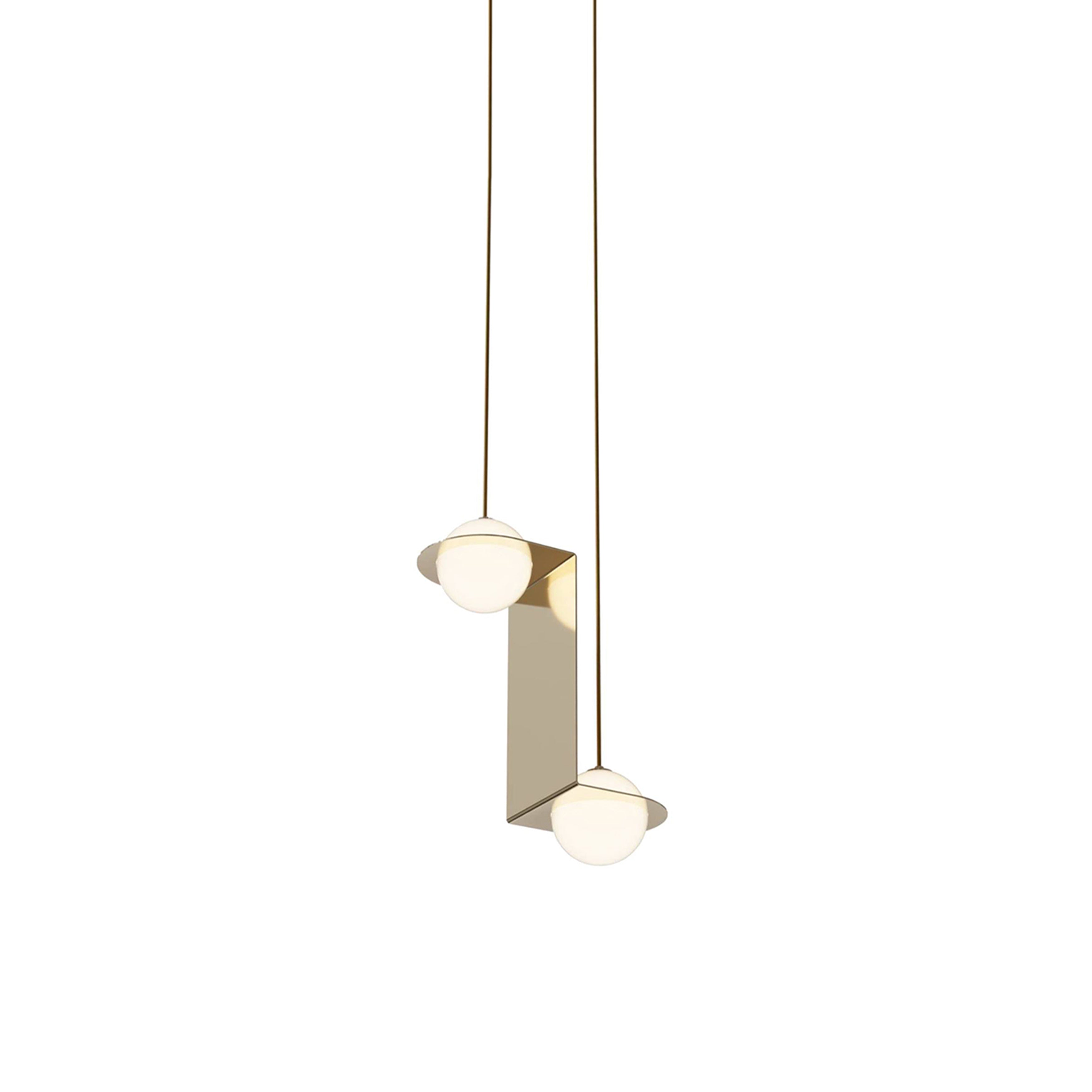 Laurent 05 Suspension Lamp: Brass + Brass