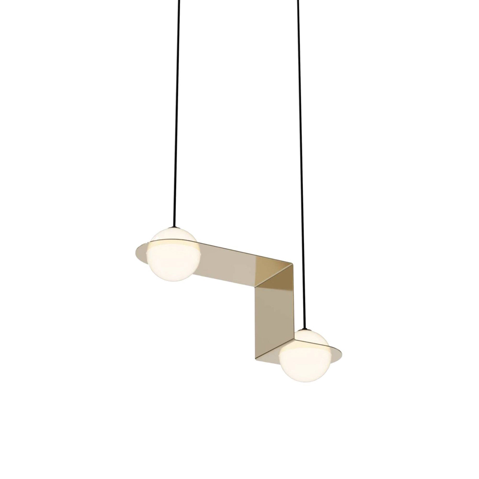 Laurent 06 Suspension Lamp: Brass + Black