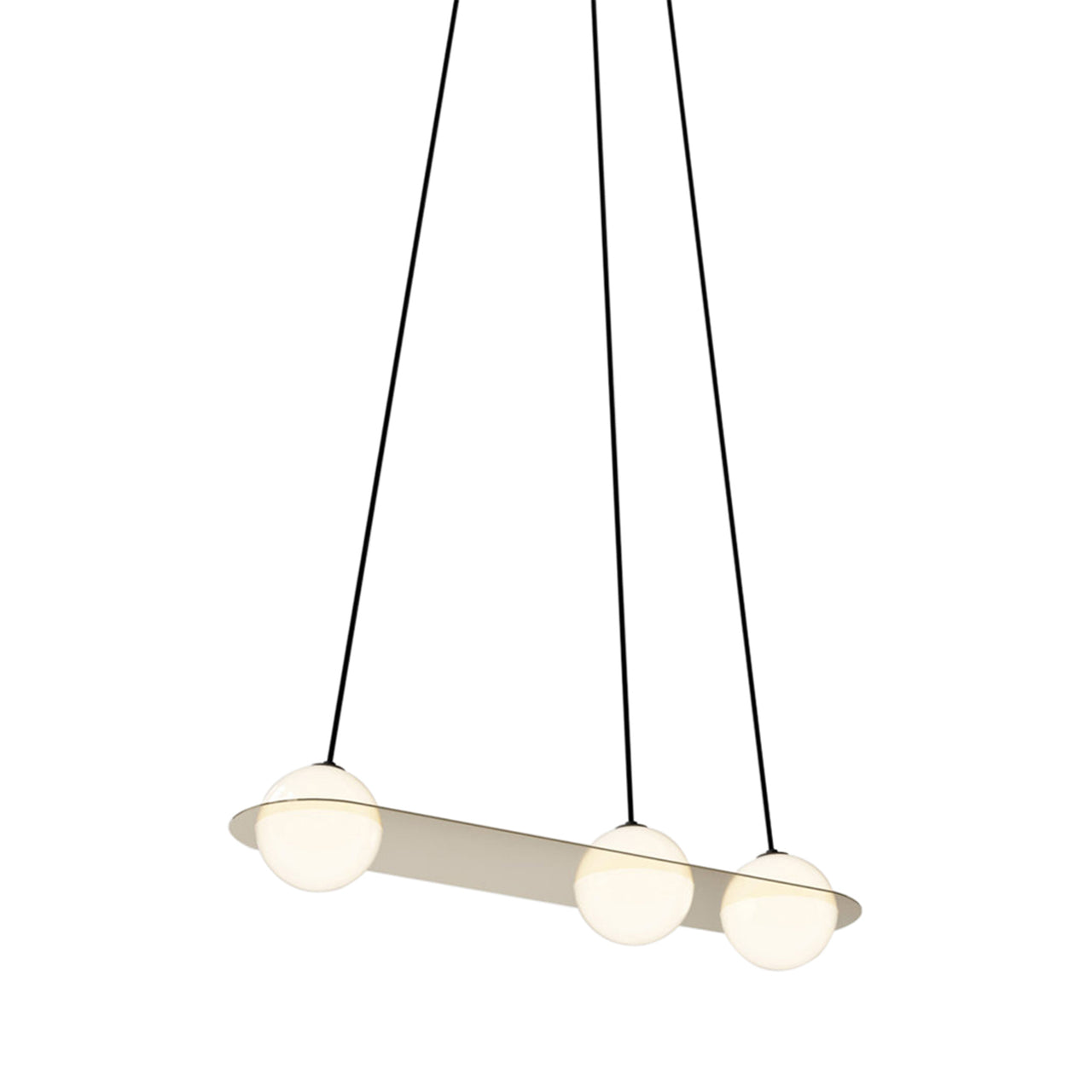 Laurent 07 Suspension Lamp: Brass + Black + Angled Wires