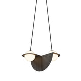 Laurent 09 Suspension Lamp: Black + Black + Angled Wires