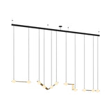 Laurent 15 Suspension Lamp: Brass + Black