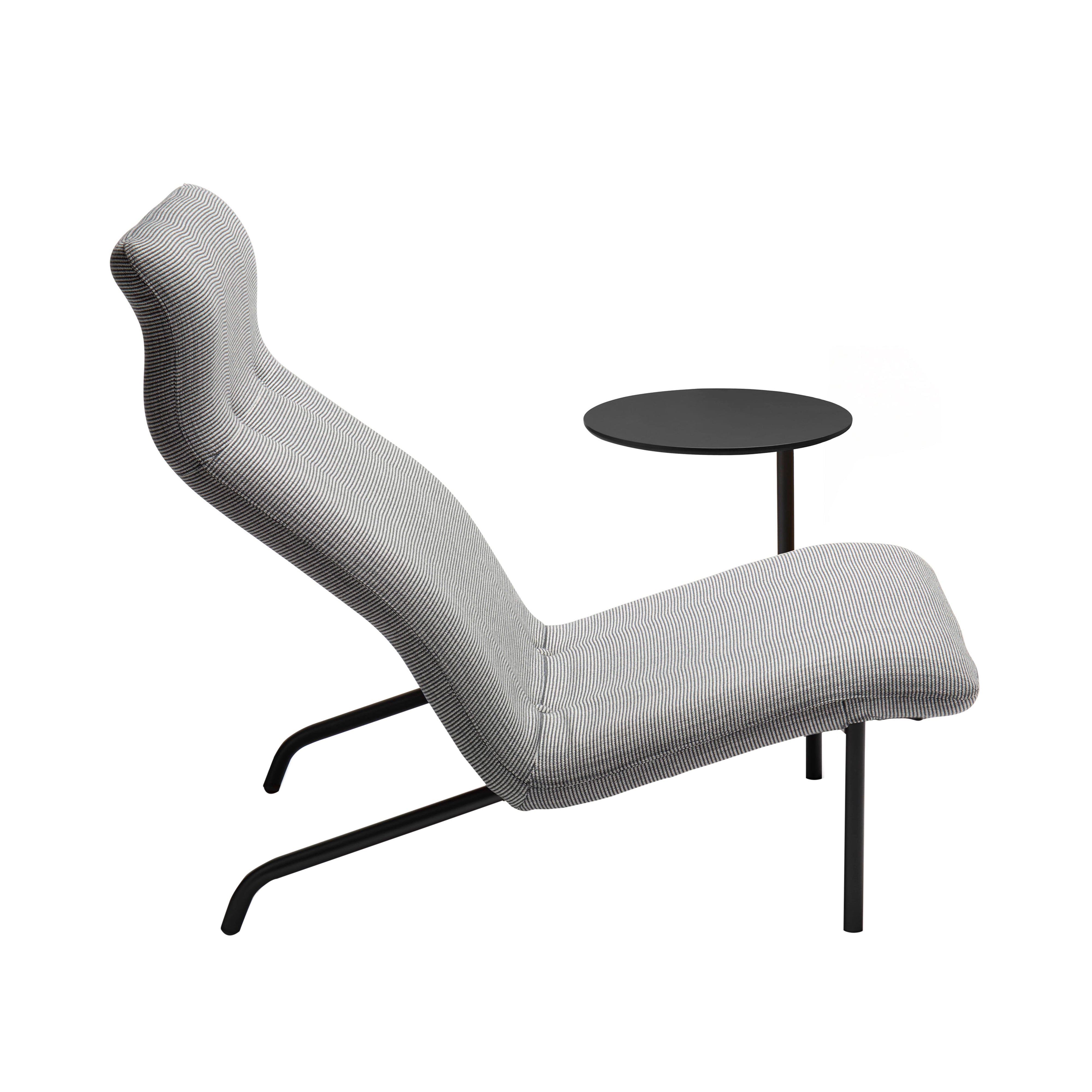 Lucio Lounge Chair: With Black Fenix Side Table