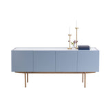 Luc Deluxe 160: Marble Top + Carrara Marble + Nordic Blue + Dark Smoked Oak