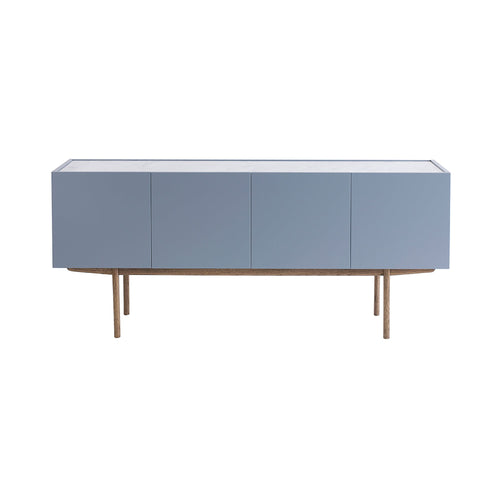 Luc Deluxe 160: Marble Top + Carrara Marble + Nordic Blue + Dark Smoked Oak