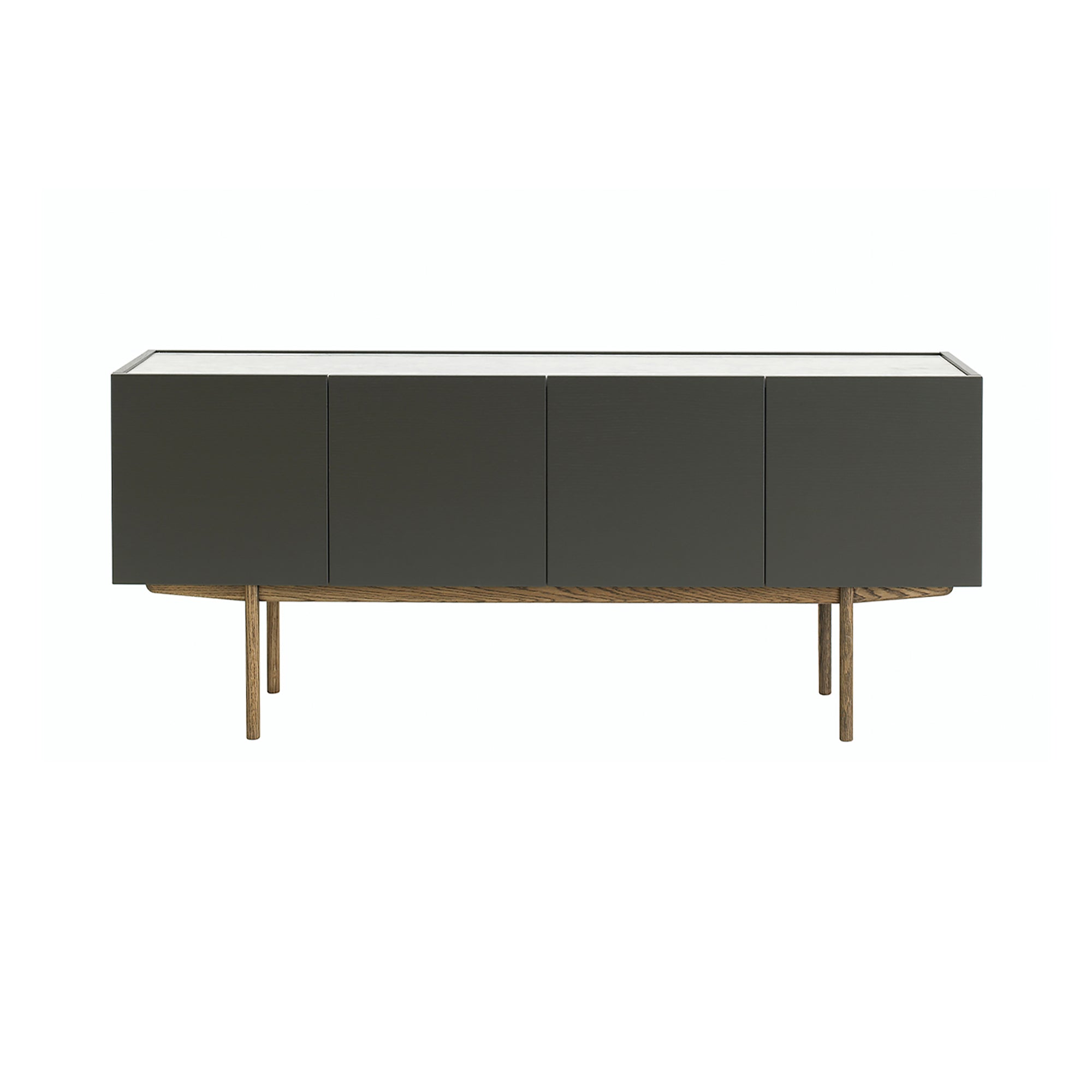Luc Deluxe 160: Marble Top + Carrara Marble + Taupe + Dark Smoked Oak