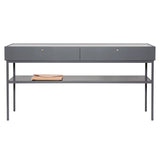 Luc Console 160: Carrara Marble + Storm Grey