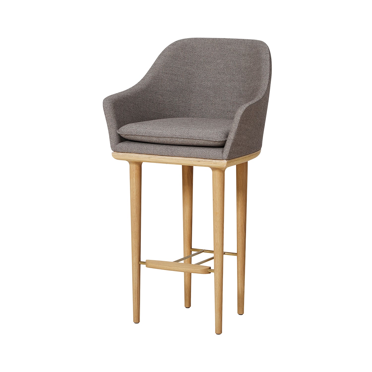 Lunar Bar Chair: Natural Oak