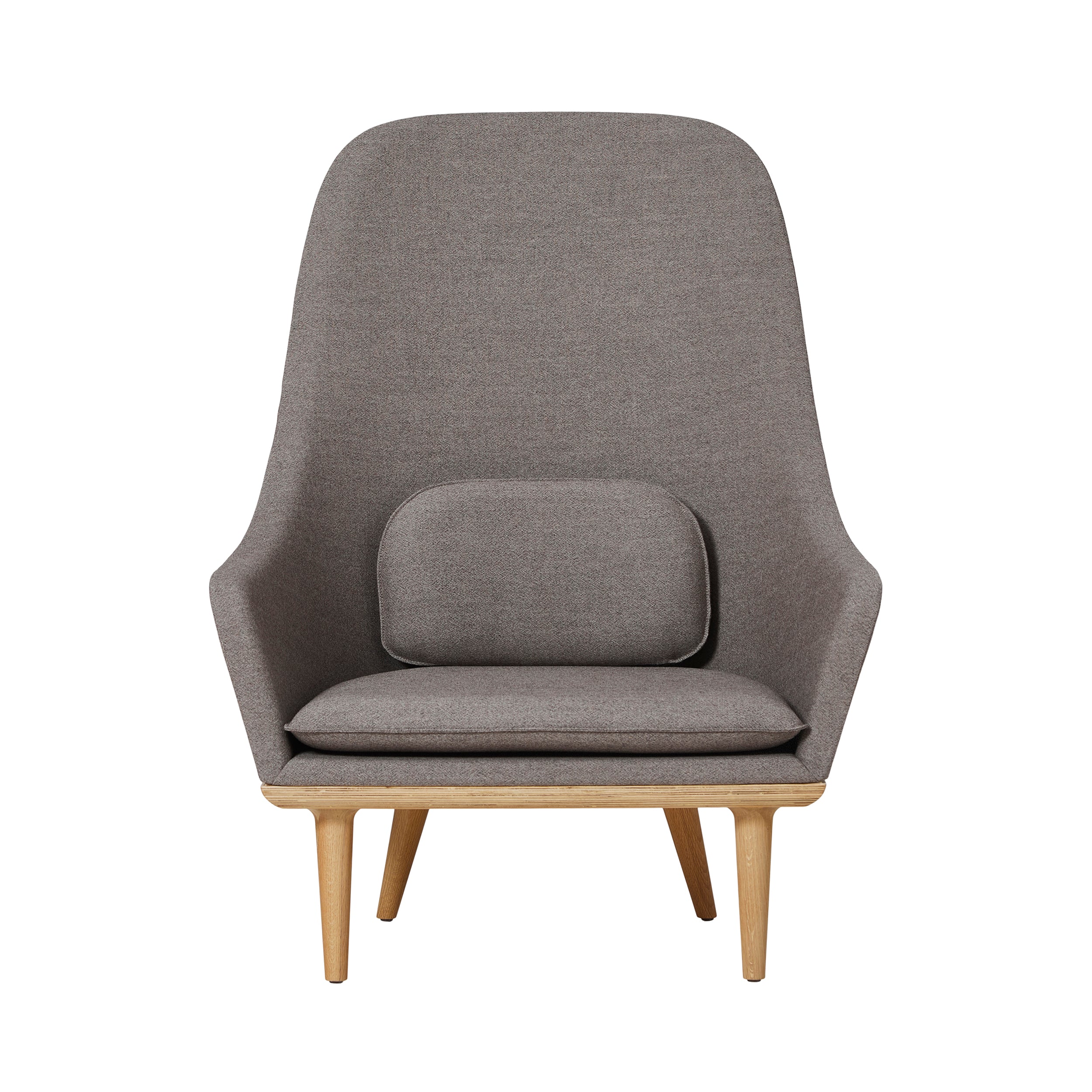 Lunar Highback Lounge Chair: Natural Oak