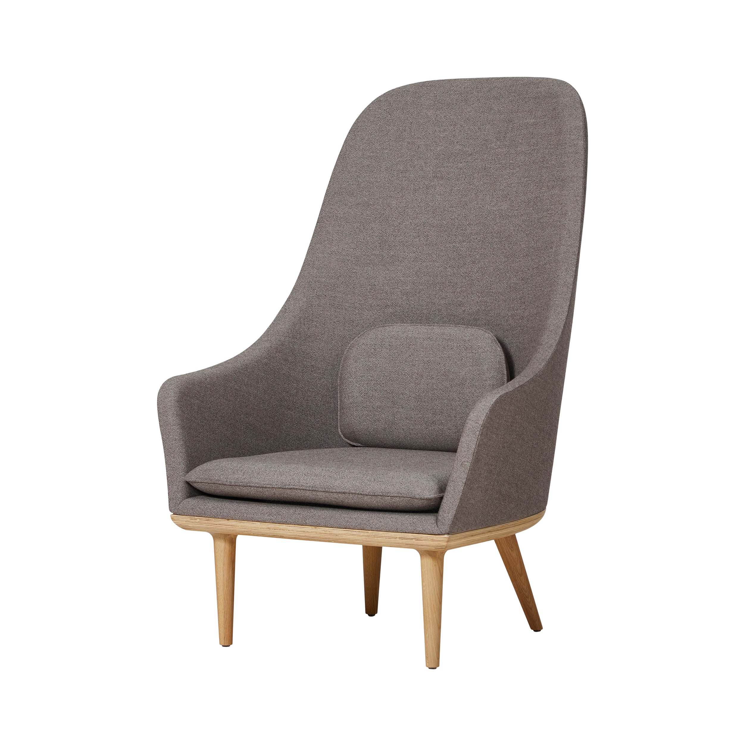 Lunar Highback Lounge Chair: Natural Oak