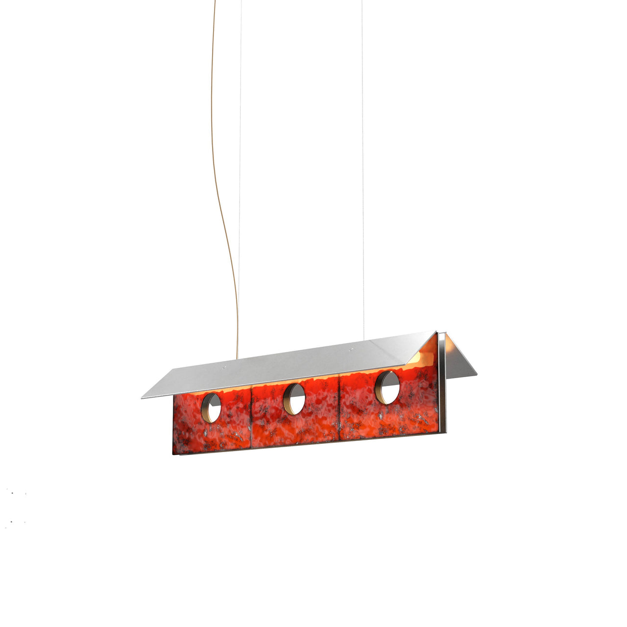 Bolda Atelier 01C Suspension Lamp: Flame Orange