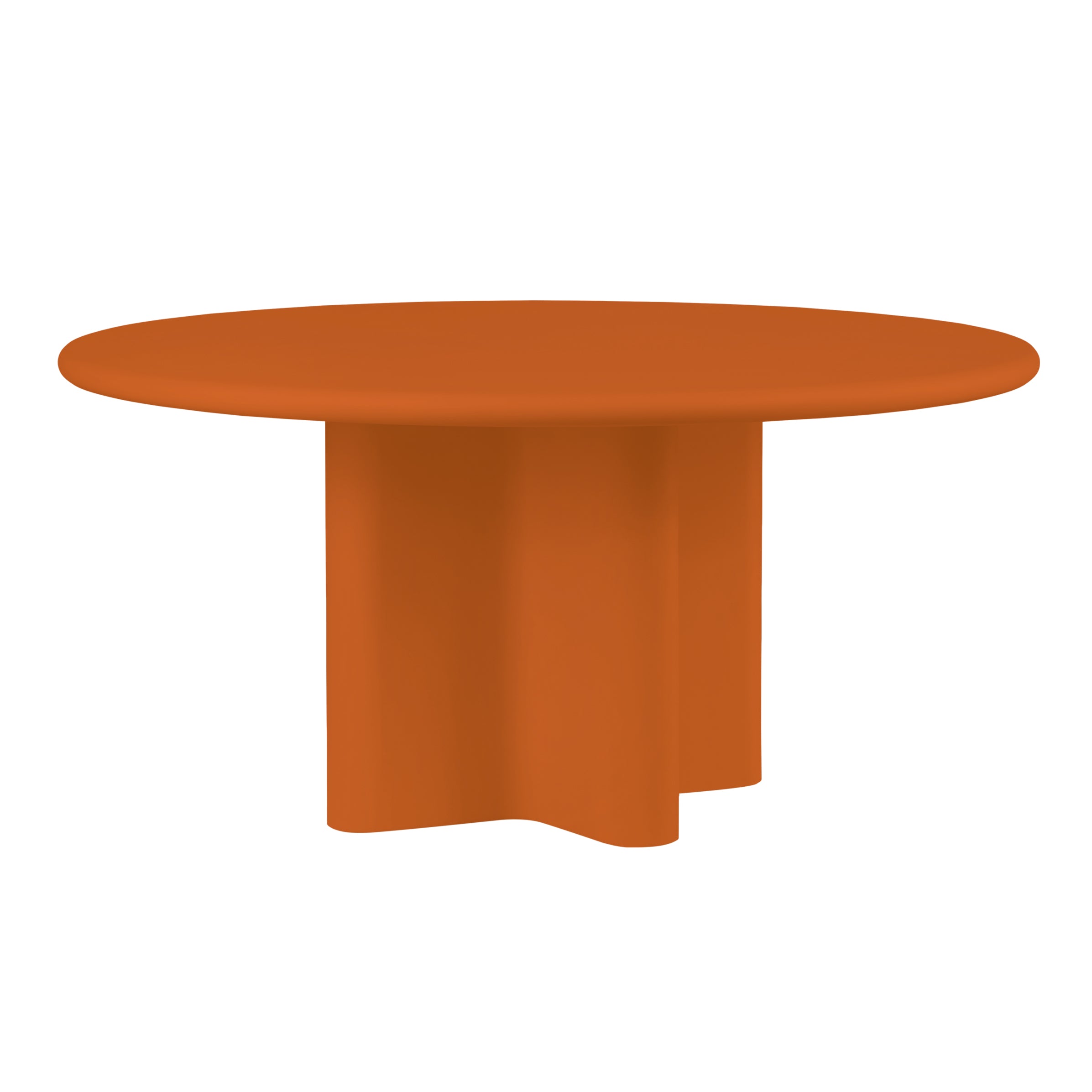 Bonbon Round Dining Table: Large + Lacquered Brick