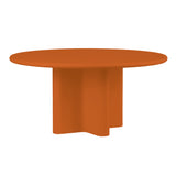 Bonbon Round Dining Table: Large + Lacquered Brick