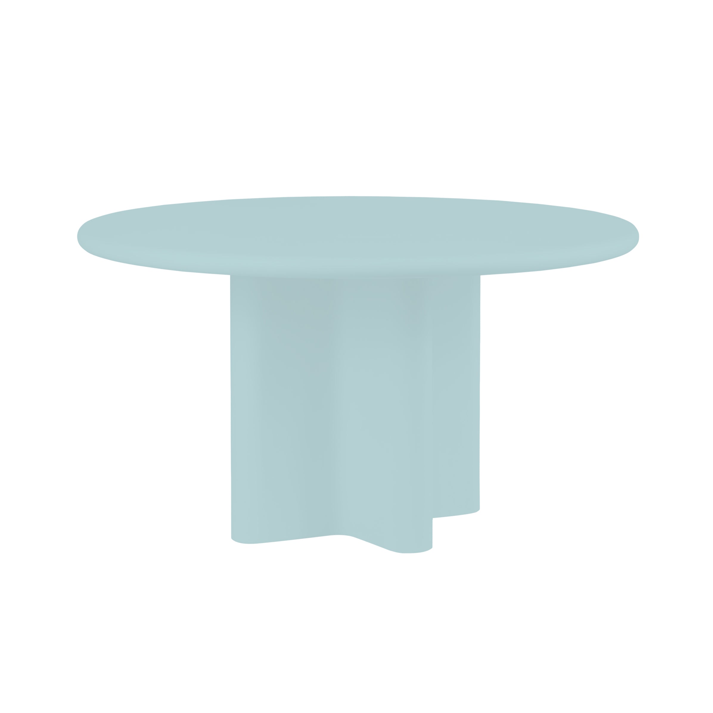 Bonbon Round Dining Table: Small + Lacquered Cloud