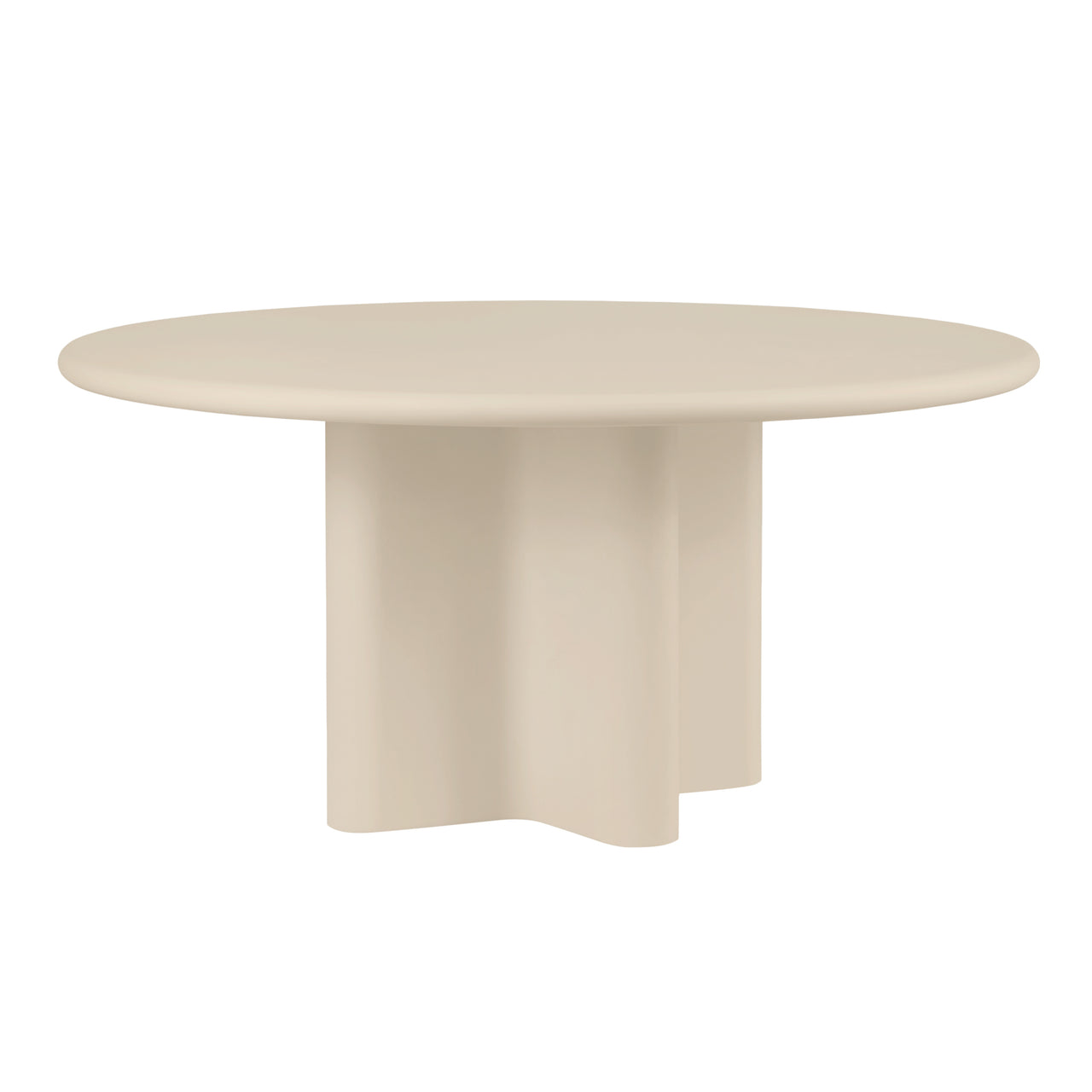Bonbon Round Dining Table: Large + Lacquered Crete