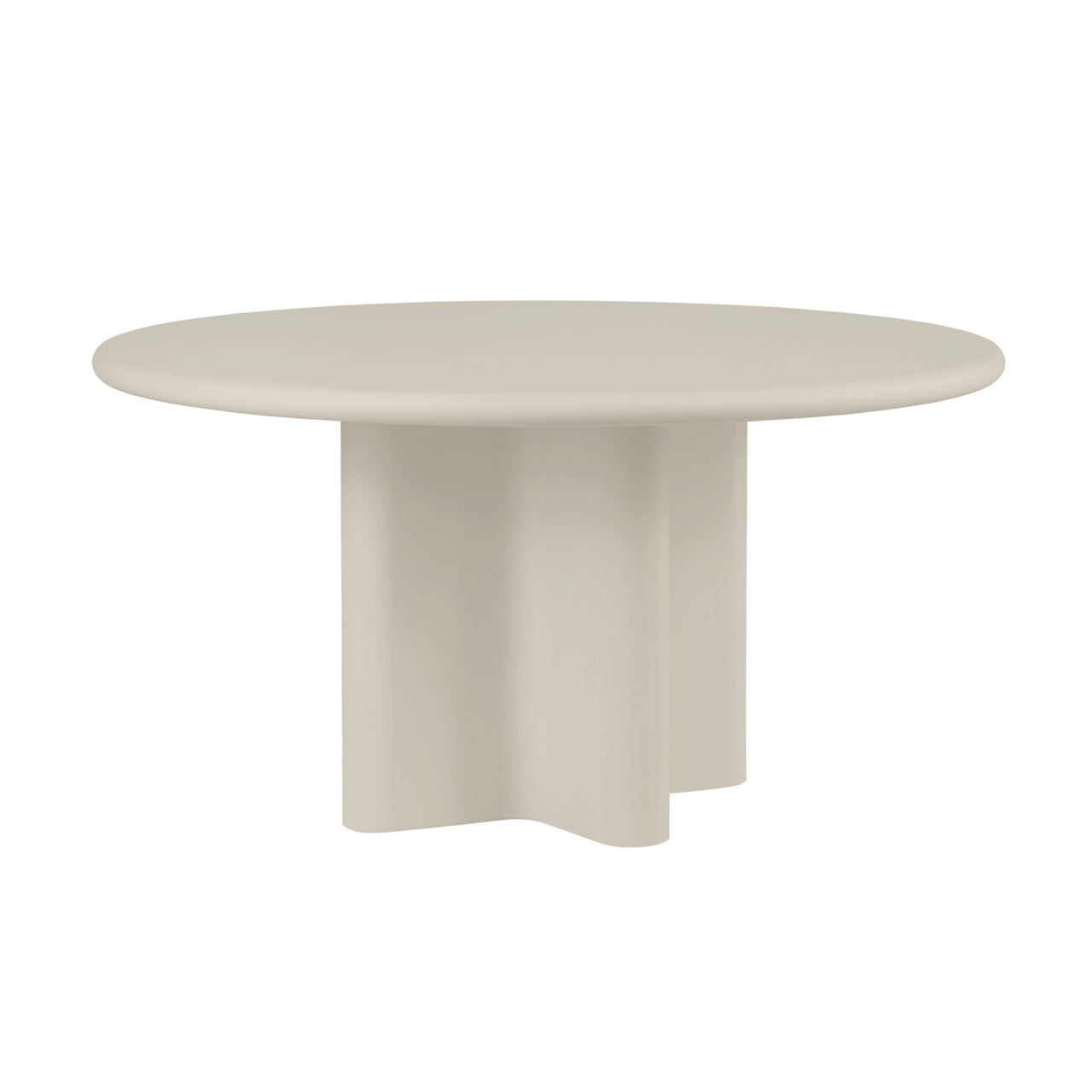 Bonbon Round Dining Table: Medium + Lacquered Silky Grey