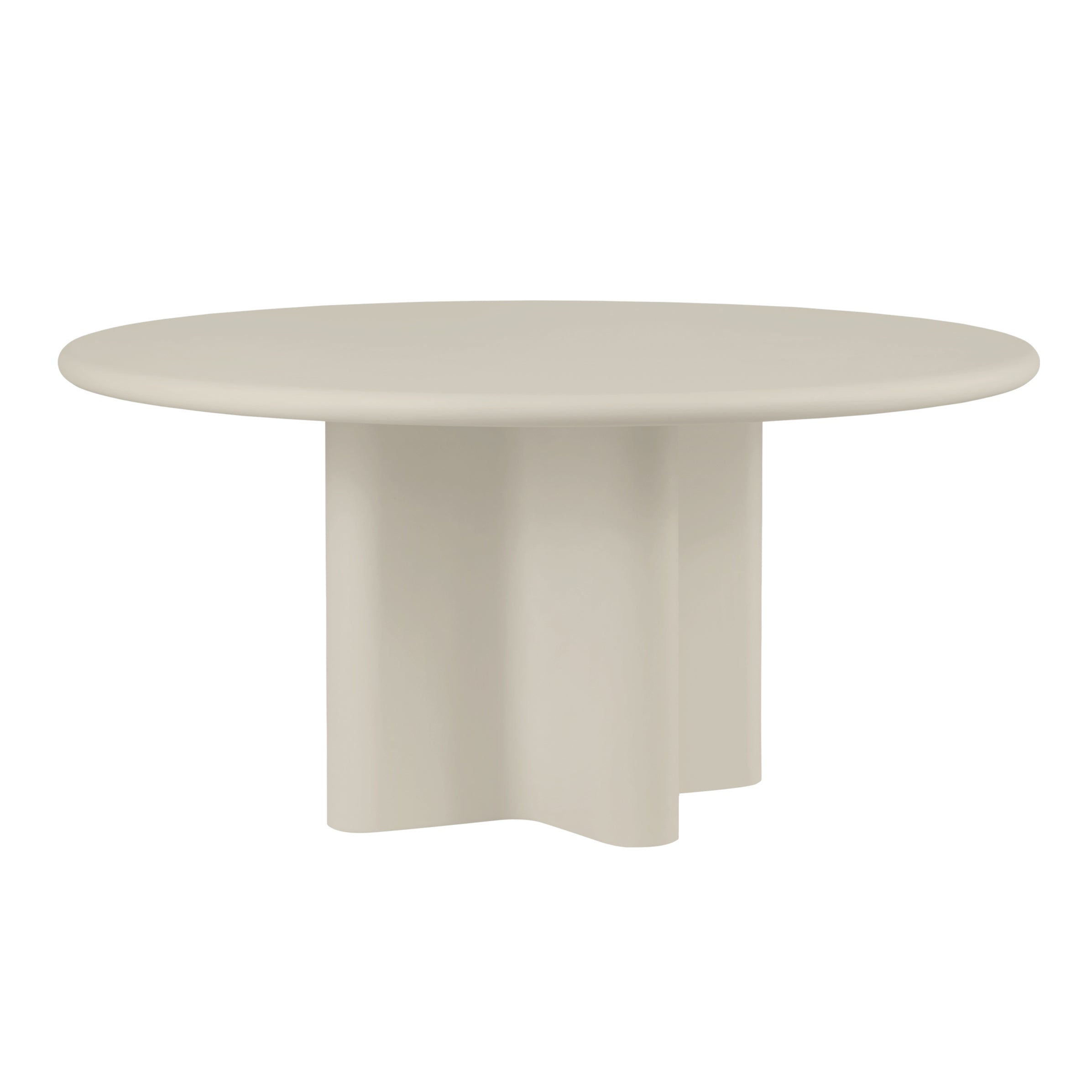 Bonbon Round Dining Table: Large + Lacquered Crete