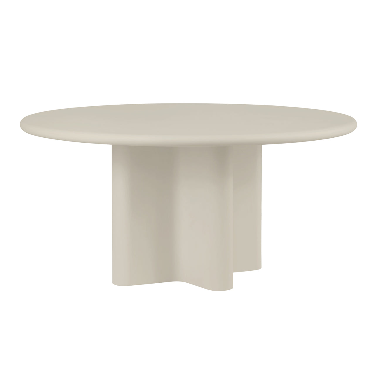 Bonbon Round Dining Table: Large + Lacquered Crete