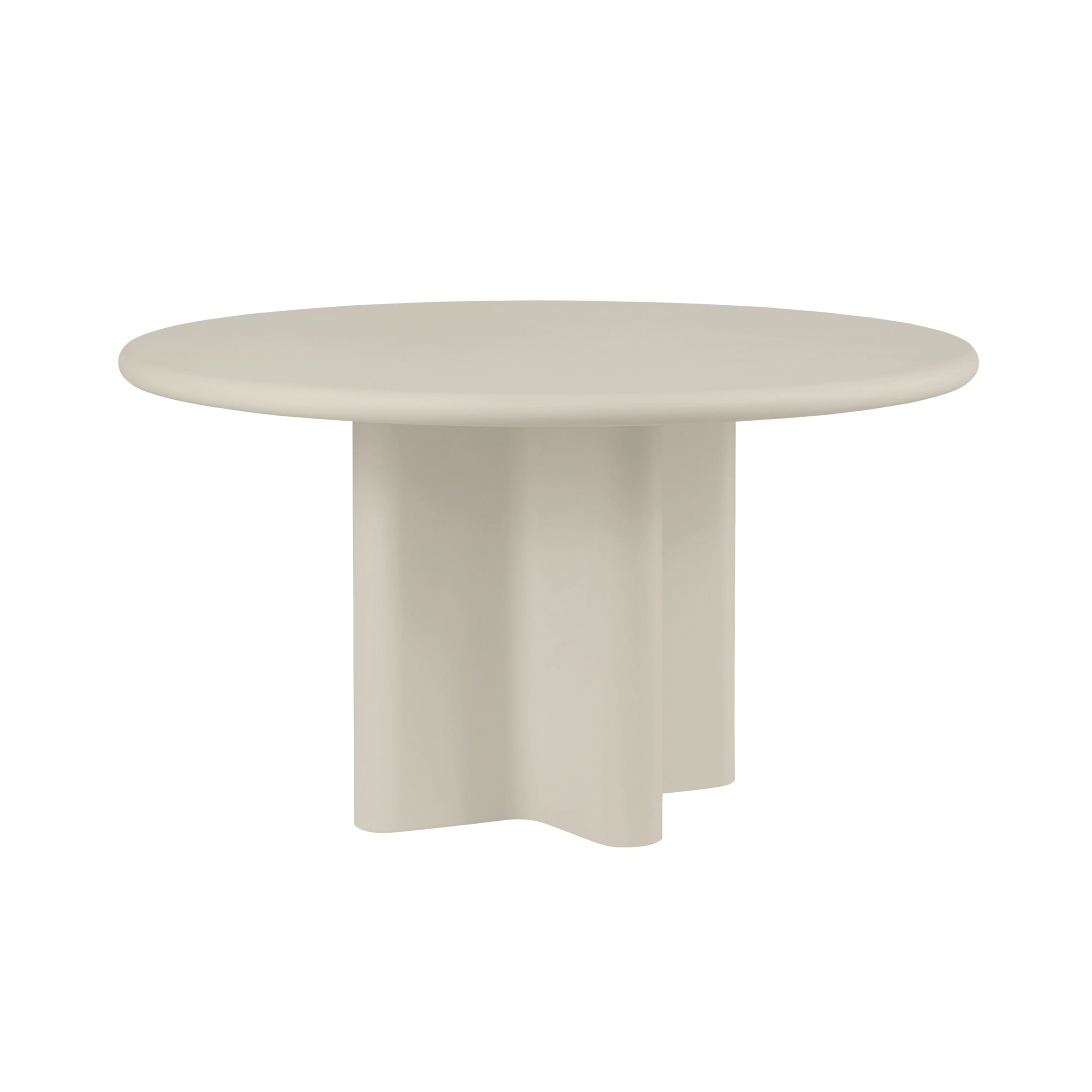 Bonbon Round Dining Table: Small + Lacquered Silky Grey