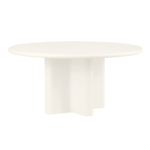 Bonbon Round Dining Table: Large + Lacquered White